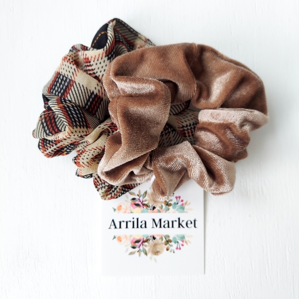 Plaid & Velvet Scrunchies